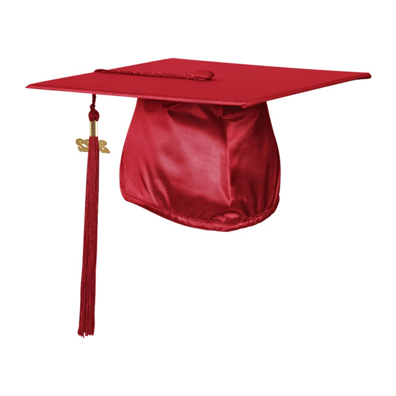 Endea Graduation Shiny Cap & Tassel (Red, 2022) Red - BeesActive Australia