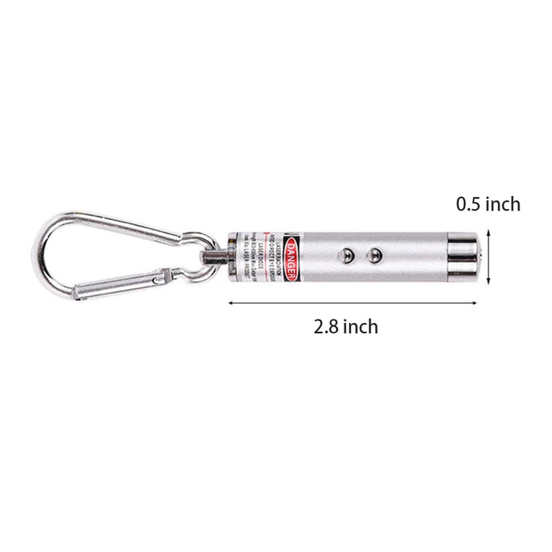 6PCS Mini Red Laser Pointer Cat Toy Interactive Training Tools White LED Torch Light Pet Supplies - BeesActive Australia