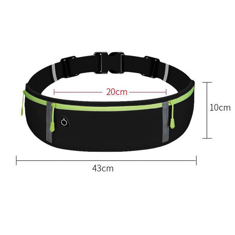 KBMIMOY Fanny Pack for Running , Running Waist Packs Bag , Phone Holder Fanny Packs, Three Pocket No-Bounce Reflective Waterproof Running Belt,Hands-Free Fitness Outdoor Sport Packet Fanny Packs For Women & Man Black - BeesActive Australia