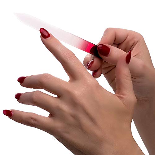 IKAAR Glass Nail Files Fingernail File for Professional Manicure Nail Care, Precision Filing, Expertly Shape Nails, Leaves Nails Smooth, Pack of 5pcs - BeesActive Australia