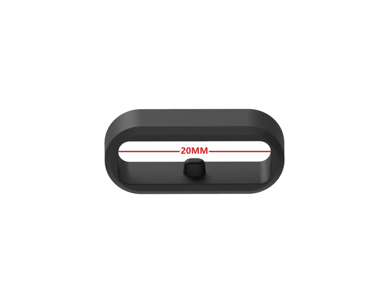 Fastener Ring Compatible for Garmin Vivoactive 3/Venu/Forerunner 645 245/Vivomove,Vivomove HR,Vivomove 3/Fenix 6S Fenix 5S Bands(Pack of 6) Silicone Connector Security Loop for Galaxy Watch Active 2 6-Black - BeesActive Australia