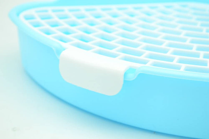 RUBYHOME Triangle Potty Trainer Corner Litter Bedding Box Pet Pan for Baby Rabbit, Chinchillas, Small Guinea Pigs, Ferret, Galesaur Blue - BeesActive Australia
