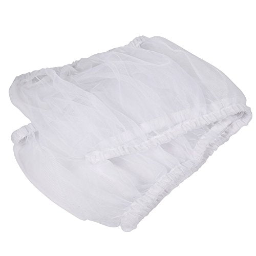 AYNEFY 4 Colors Bird Cage Skirt Large Size Ventilated Soft Nylon Bird Cage Cover Shell Seed Catcher Pet Products 52-98.4inch Circumference Mesh Pet Bird Cage Prevent Seeds from Falling White - BeesActive Australia