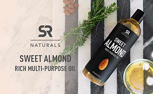 Sweet Almond Oil by SR Naturals ~ 100% Natural Oil for Hair, Skin, Scalp and Aromatherapy (16oz) 16 Fl Oz (Pack of 1) - BeesActive Australia