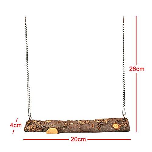 Nynelly Pet Bird Swing, Parrot Cage Toys, Natural Wooden Swing Toys for Parakeet Cockatoo Cockatiel Conure Lovebirds Canaries Little Macaw African Parrot - BeesActive Australia