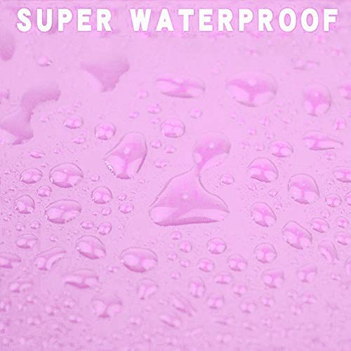 FEimaX Dog Raincoats Rain Poncho Coat Waterproof Pet Raincoat Jacket with Hood for Medium and Large Dogs, Lightweight Hoodies Windproof for Outdoor Walking M (Chest: 16.1'', Body 11.8'') Pink - BeesActive Australia