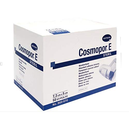 New Cosmopor-E Sterile Absorbent Adhesive Dressing, 7.2cm x 5cm, 2 Packs of 50 7.2X5 cm (Pack of 100) - BeesActive Australia