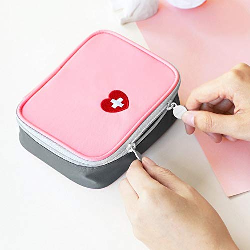 Drcool Mini First Aid Kits Bag Empty Waterproof First Aid Box Small Easy Carry for Travel Home Workplace Pink - BeesActive Australia
