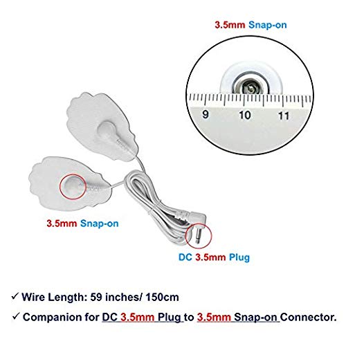 4 Count TENS Wires 3.5mm Plug to 3.5mm Snap Electrode Wires for TENS Unit Electrodes Lead Wires for TENS - BeesActive Australia