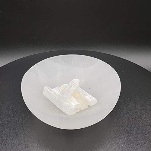 Selenite bowl Ritual bowl Alter Cleansing bowl Charging bowl Spiritual Energy Healing Meditation (6 cm) 1 Count (Pack of 1) - BeesActive Australia