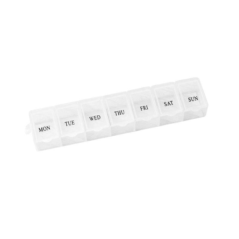 Pill Box Organiser 7 Day One Time a Day Pill Dispenser Storage Case for Medication, Supplements, Vitamins and Cod Liver Oil White - BeesActive Australia