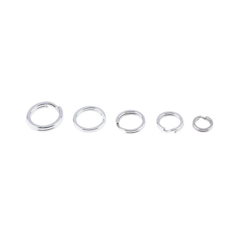 OriGlam 200pcs Stainless Steel Fishing Split Rings Fishing Lure Connector, Super Strong Metal Key Holder Split Rings Solid Ring Connector for Baits - BeesActive Australia