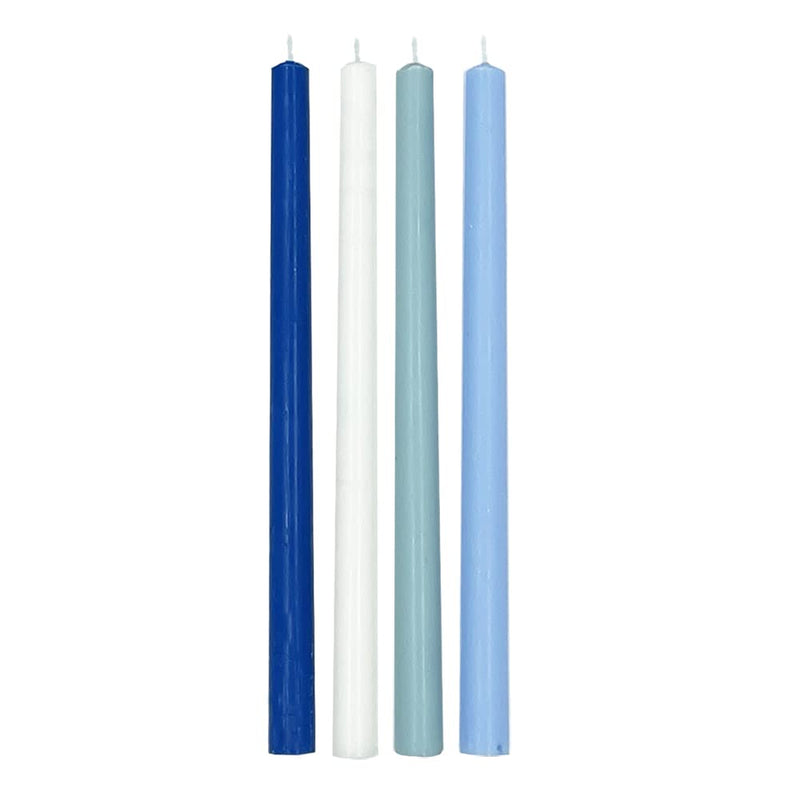 Deluxe Tapered Hanukkah Menorah Candles for All 8 Nights of Chanukah (Pastel Blue/White) Pastel Blue/White - BeesActive Australia