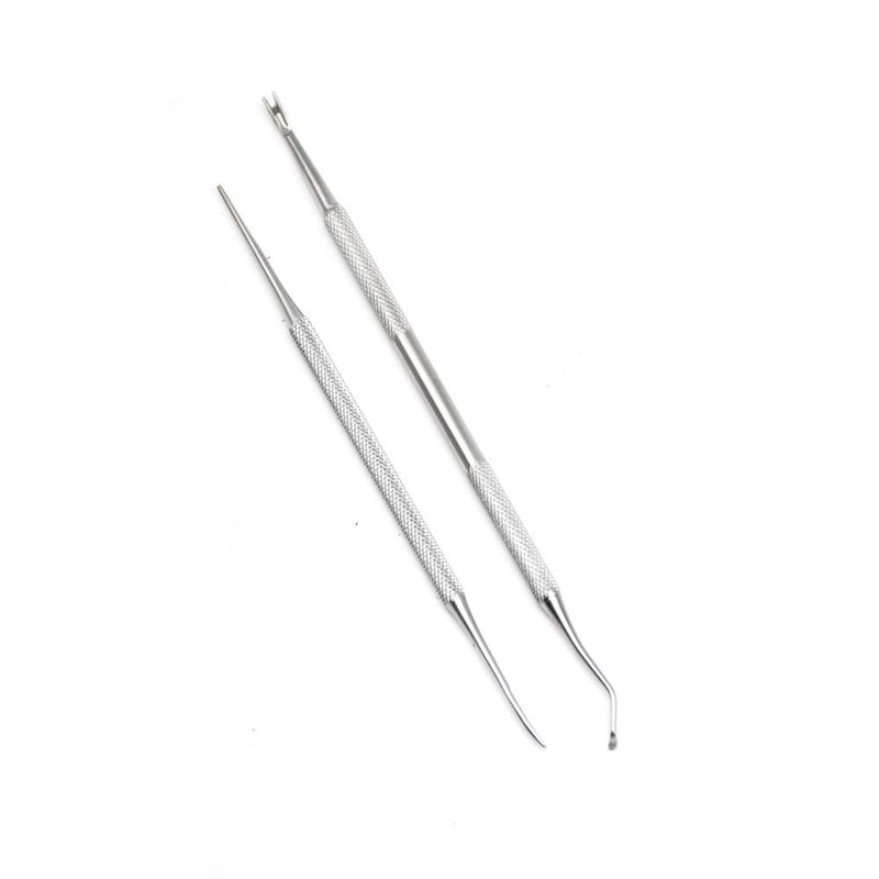 Windfulogo 2Pcs Stainless steel Ingrown Toenail Tools Lifter and File for Toenail and Nail With Silver Case - BeesActive Australia