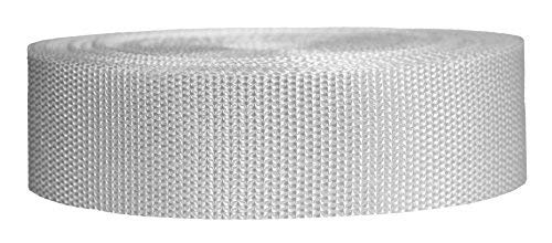 Strapworks Heavyweight Polypropylene Webbing - Heavy Duty Poly Strapping for Outdoor DIY Gear Repair, 3/4 Inch White 3/4" x 10 yard - BeesActive Australia