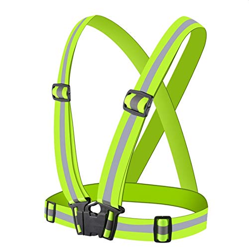 Reflective Night Running Vest with 360°High Visibility, Adjustable Safety Vest Outdoor, Fits Running, Walking,Cycling,Hiking, Walking,Dog Walk（2 Pack） Green and Orange … - BeesActive Australia