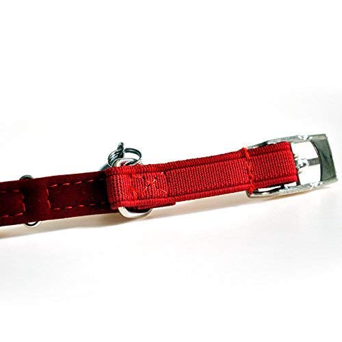 DAIXI Adjustable Cat Collar Soft Velvet Safe Collars Bling Diamante with Bells Red - BeesActive Australia