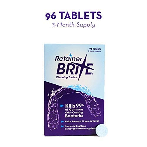 Retainer Brite Cleaning Tablets - 96 Tablets (New formulation) 96 Count (Pack of 1) - BeesActive Australia