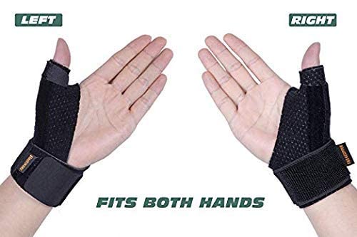 Thx4COPPER Compression Reversible Thumb & Wrist Stabilizer Splint for BlackBerry Thumb, Trigger Finger, Pain Relief, Arthritis, Tendonitis, Sprained, Carpal Tunnel, Stable, Lightweight, Breathable,S-M S-M - BeesActive Australia