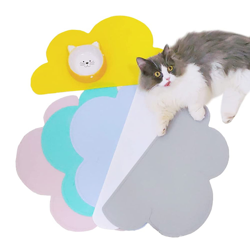 Love Dream Silicone Pet Feeding Food Mat Dog Cat Placemat Mat with Raised Edge, Anti-Slip Waterproof Pet Bowl Mats Pet Food Tray Light Green - BeesActive Australia