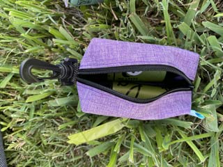 Foster & Pals Purple Canvas Dog & Cat Poop Bag Holder | Dispenser | Water Resistant Material | Fits Any Leash | Durable Zipper - BeesActive Australia