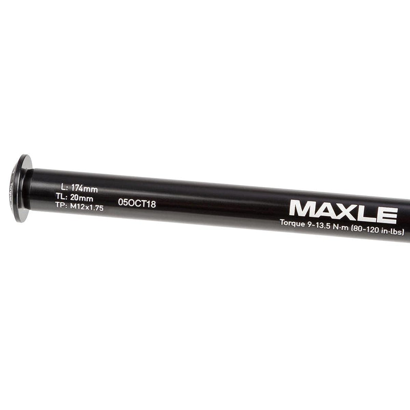 SRAM Maxle Stealth Rear MTB, 12X142, 174mm, Length 20mm, Thread Pitch M12X1.75 Standard Frames Axle, Black, 12X142mm - BeesActive Australia