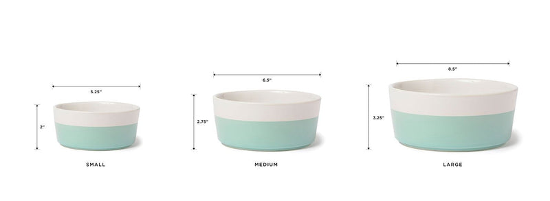 Waggo Dipper Ceramic Dog Bowl Vintage Grey, Large - BeesActive Australia