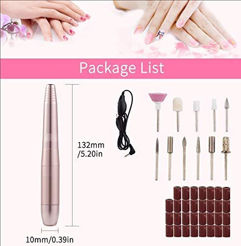 House Envy Electric Nail Drill Set, 11 pc Professional Efile 20000 RPM Portable Nail Drill Machine, Electric Nail File with 31 pcs Nail Sand Bands for Acrylics Gel Nails - BeesActive Australia