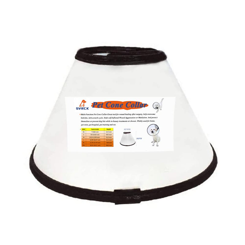SVRCK Dog Cone Collar Adjustable Protective Collars for Pet Dog&Cat Recovery E-Collar Anti-Bite Lick Surgery or Wound Healing Soft Edge Neck Cone for Small/Medium/Large Dog Cat S(Neck:8.26-9.44in) - BeesActive Australia
