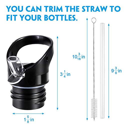 Straw Lid for Hydro Flask Standard Mouth, Simple Modern Ascent. Improved Replacement Cap Multi-Compatible with 1.91" Mouth 18 oz, 21 oz, 24 oz Insulated Water Bottle Flip Top A-1Pack - BeesActive Australia