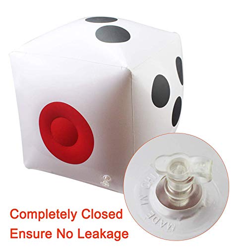 13" Jumbo Inflatable Dice, 2pack Outdoor Fun Giant Inflatable Dice Set and 12mm 10pcs Dice for Indoor and Outdoor Broad Game, Ludo and Pool Party - BeesActive Australia