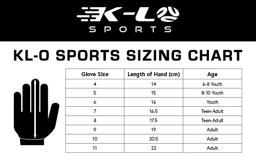 K-LO Fingersave Goalkeeper-Soccer Goalie Gloves- Savage Blackout-Professional Extra Precision Grip, German Latex Build-Negative Cut, Inside Silicone Gel, Non-Slip-Youth-Kids + Adult Sizes-Black Black and Orange 5 - BeesActive Australia