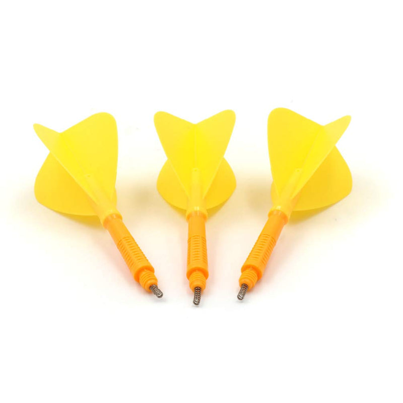 [AUSTRALIA] - CUESOUL Koff AK6 Kite Dart Stem with AK4 Moulded Flights,Set of 3 pcs Yellow Kite F Size-shaft length 50mm-srew not included 