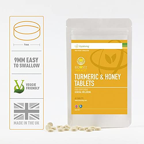 VYTALIVING Biovit Turmeric & Honey - Joint Care Supplements - Turmeric Supplements - Immunity Booster - Joint Relief | 60 Tablets - BeesActive Australia