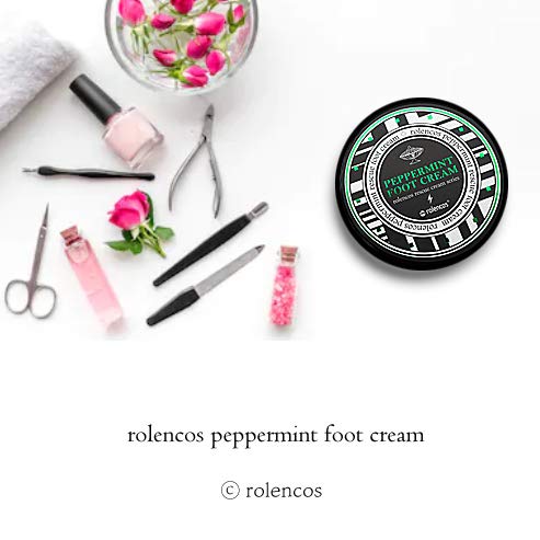 Rolencos Peppermint Cooling Moisturizing Foot Cream 4.20oz, Callus Remover, Thick, Cracked, Rough, Dead and Dry, Hard Feet, Heels, Soles, Professional Crack Foot Care Rescue Cream Peppermint Foot Cream - BeesActive Australia