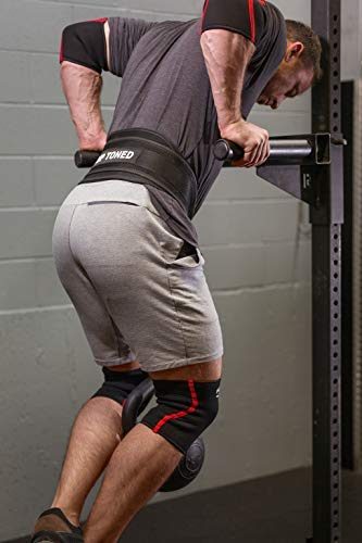 Elbow Sleeve (1) - By Rip Toned - Compression Support Brace for Weightlifting, Powerlifting, Xfit, Strength Training, Pain, Tendonitis, Arthritis. Men & Women (SEE SIZING GUIDE - Large) Black - BeesActive Australia