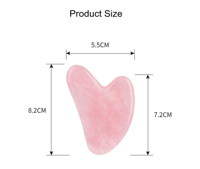 Bounabay Rose Quartz Gua Sha Massage Tool with Gift Bag, Top Sheerness Natural Jade Massage Stone for Facial Body Skincare, SPA Acupuncture Therapy Trigger Point Treatment Caring Pink Heart Shape� - BeesActive Australia