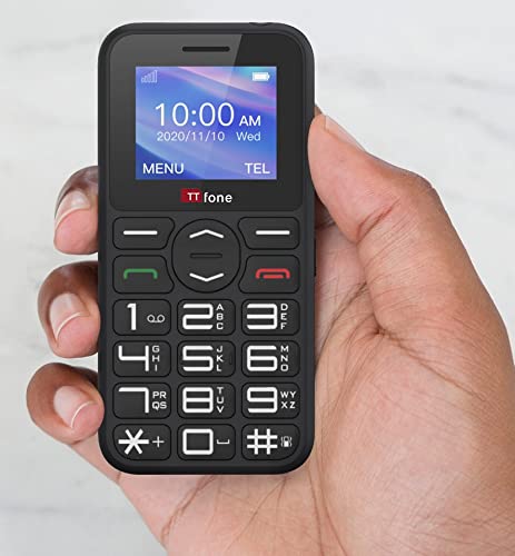 TTfone TT190 Big Button Basic Senior Unlocked Emergency Mobile Phone - Simple Cheapest Phone (with Mains Charger) with Mains Charger - BeesActive Australia