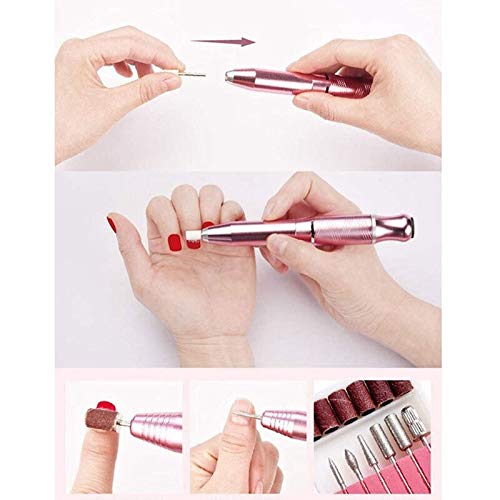 Nail Drill Set Electric Nail Polisher Portable Nail File Kit Professional Manicures and Pedicure Kit with USB Cable - BeesActive Australia