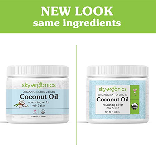 Organic Extra Virgin Coconut Oil by Sky Organics (16.9 oz) USDA Organic Coconut Oil Cold-Pressed Kosher Cruelty-Free Unrefined Coconut Skin Moisturizer Hair Mask - BeesActive Australia