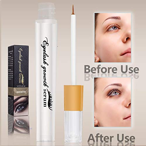 Eyelash Growth Serum Eyebrow Enhancer 5ML - Upgrade Eyelash Growth Enhancer Lash Boost Growth Serum Eyebrow Enhancer Serum for Long Thick Looking Lashes and Eyebrows - BeesActive Australia