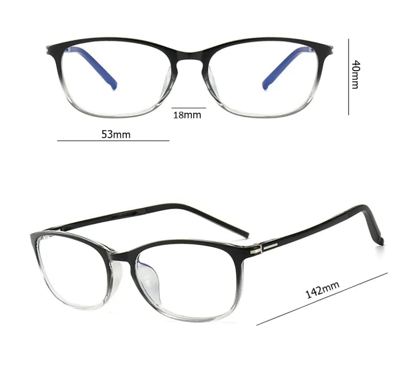 Stylish Blue Light Blocking Glasses, Protect your Eyes and Reduce Headaches | Unisex | Gradient Black - BeesActive Australia
