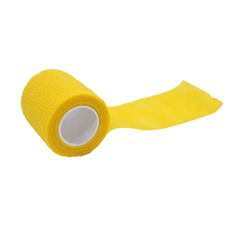 Mintice™ 10 X Self Adhesive Cohesive Wrap Bandages Strong Elastic First Aid Tape Skin Color for Wrist Ankle Sport 4.5mx5cm Yellow - BeesActive Australia