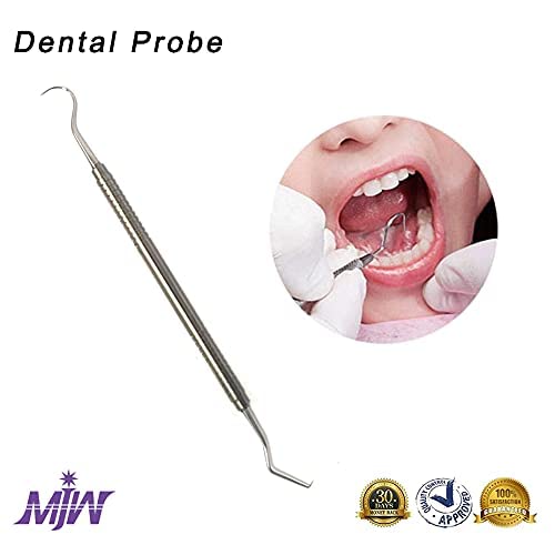 Hook Pick Double Ended Oral Hygiene Dental Explorer Stainless Steel Dentist Teeth Cleaning Probe Dental Student Dentist Tool Dental Picks Metal - BeesActive Australia