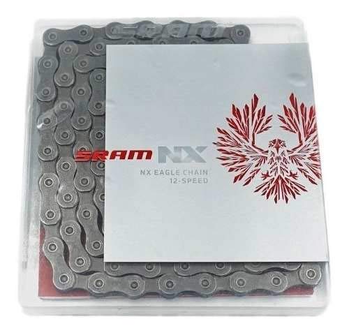 SRAM Unisex's Chain Pc Nx Eagle Solid Pin 126 Links Powerlock Flowlink 12 Speed, Black - BeesActive Australia