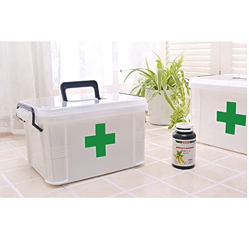 GOLDBEARUK Plastic Portable Medical Chest Clip Fastenings Upper level Compartments (Small Size) Small Size - BeesActive Australia