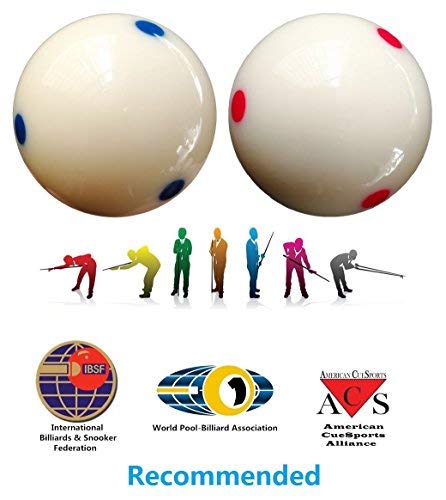 Loto AAA-Grade PRO Cup Standard Pool-Billiard Cue Ball with 6 Dots (2-1/4'', 6 oz) Blue - BeesActive Australia