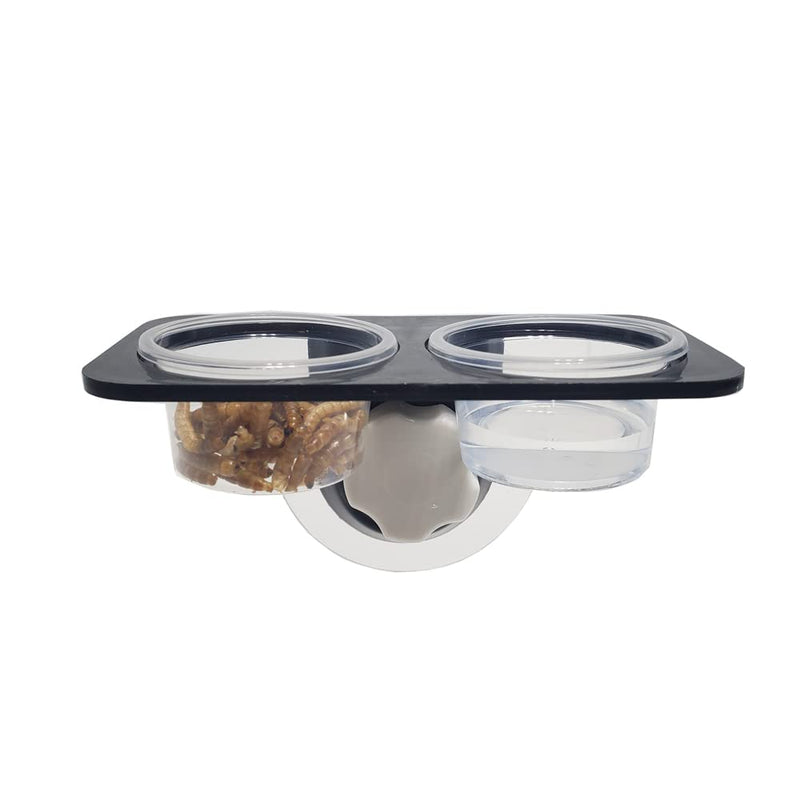 MRTIOO Enhanced Crested Gecko Feeding Ledge , Reptile Food Bowls and Water Dish for Lizard Or Other Small Pet Amphibian Ledge Accessories Supplies, with 1oz Plastic Feeding Cups 1oz 100 cups - BeesActive Australia