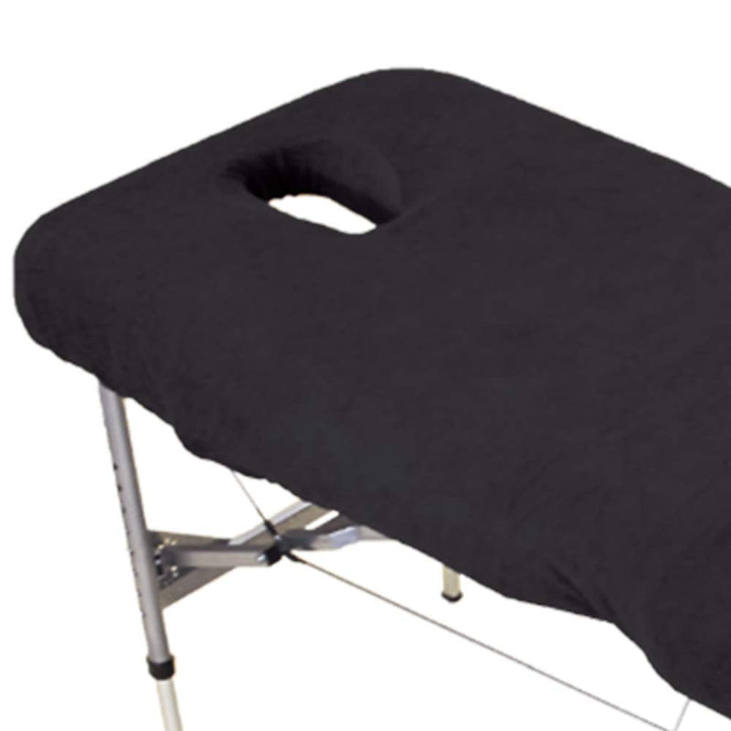 PHYSIQUE Couch Cover for Massage Table/Bed - Protective cover with Face Hole - Massage Bed Cover, Comfortable and Thick Fabric - Black - BeesActive Australia