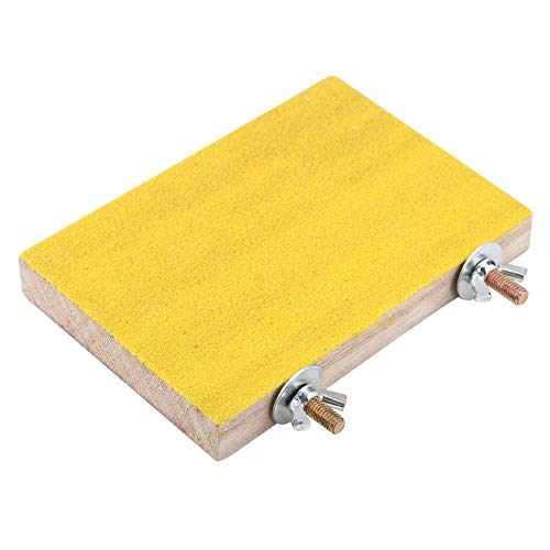 Bird Perch Stand Platform Durable Paw Grinding Clean Board Practical Pets Cage Accessories Stands Exercise Toy for Parrots Yellow - BeesActive Australia
